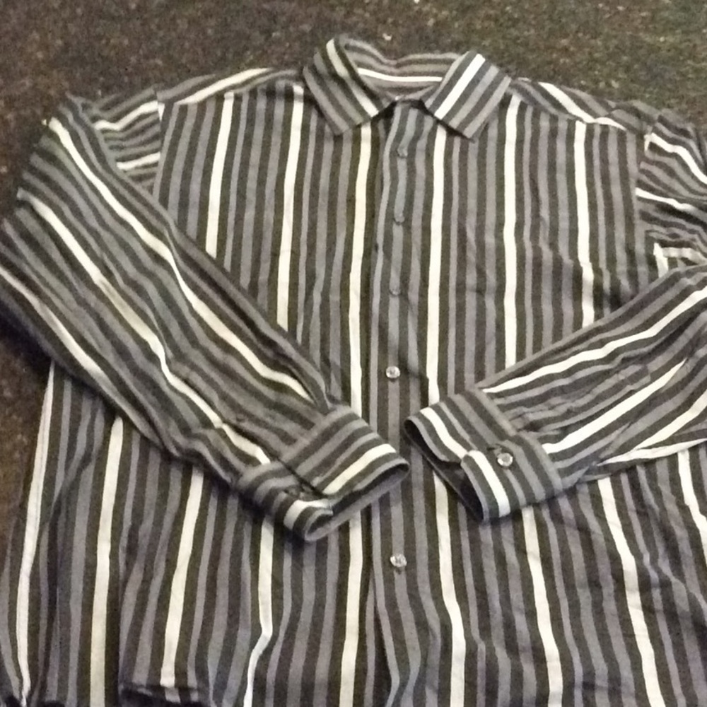 Claiborne striped grey shirt for men size L